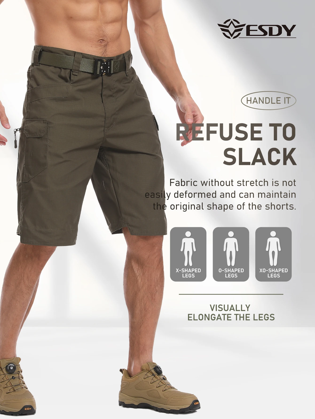 Esdy Men's Shorts Summer Outdoor Sports Shorts Workwear Shorts Casual Loose Five-Point Pants with Zipper Practical Pockets Multiple Colors Available