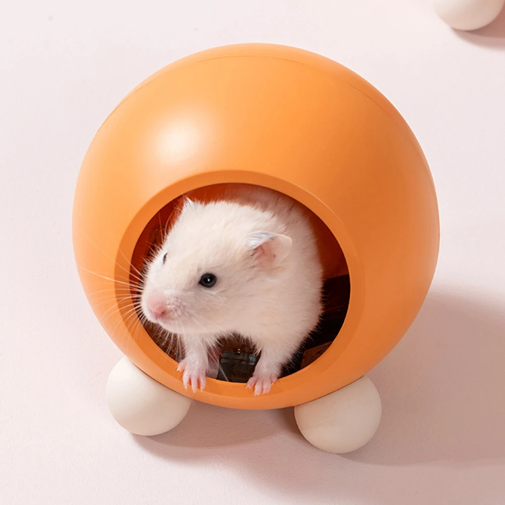 

Small Pet Hamster Warm Nest Orange Chinchillas Indoor Hideout Comfortable Hiding Shelter Hamster Nest