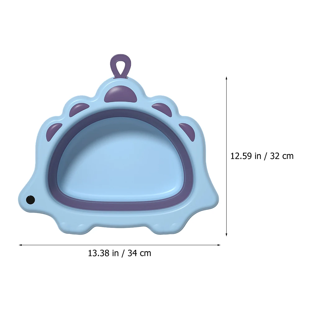 

3pcs Children'S Washbasin Portable Folding Baby Pp Tub For Newborn Toddler Cartoon Design Hanging Storage Thickened Lightweight