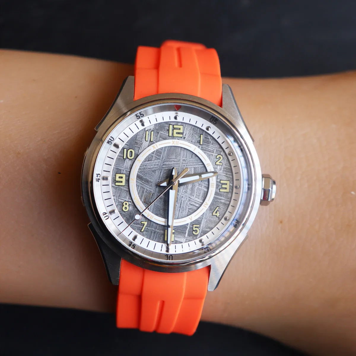 

Мужские автоматические часы SIDAXIN Aviator 41 мм, механические наручные часы для дайвинга, водонепроницаемость 20ATM, светящиеся стрелки BGW-9, PT5000