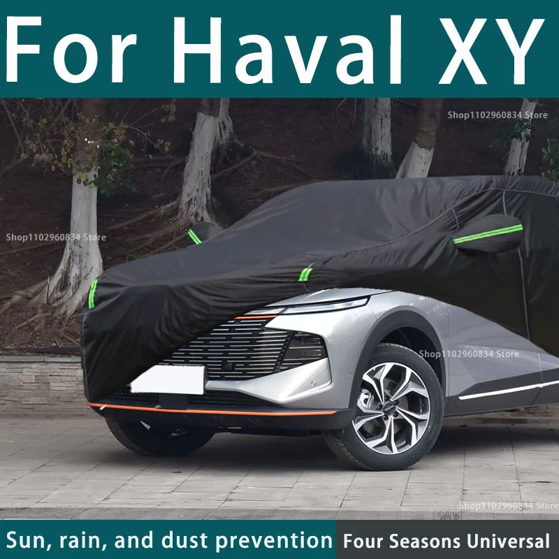 

For Haval XY 210T Full Car Covers Outdoor Uv Sun Protection Dust Rain Snow Protective Anti-hail Car Cover Auto Black Cover