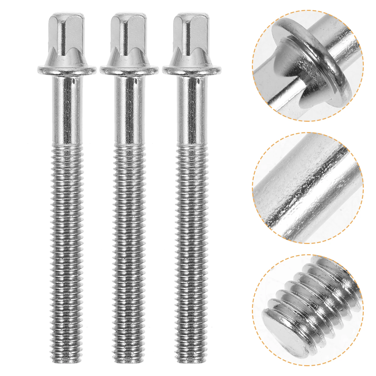 

6 Pcs Screw Drum Kit Accessories Snare Iron Plating Metal Screws Fastener with Washers Roller
