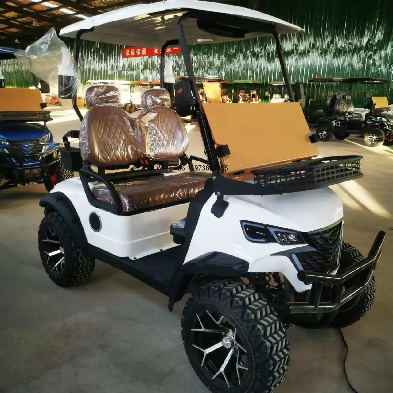 

Golf cart 2 seats off-road club car optional lithium battery, refrigerator, sandbottle ball washing machine