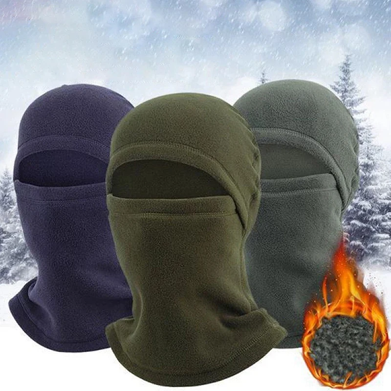 Winter Warm Cycling Cap Hiking Scarf Balaclava Velvet Windproof Men Bicycle Motorcycle Balaclava Bike Face Cover Women Ski Hat