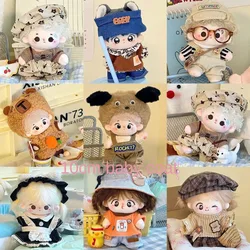 Retro Skirt Overalls Set For 10cm Doll Clothes Pretty Miniature Dress Suit Dolls Clothing Set Plush Dolls Clothes Replacement