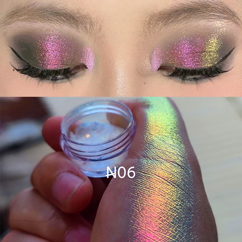 MultiChrome Shifting Pigments Chameleon Eyeshadow Powder Infinite Laser Eyeshadow Blue Purple Duochrome Chameleon Eyeshadow New