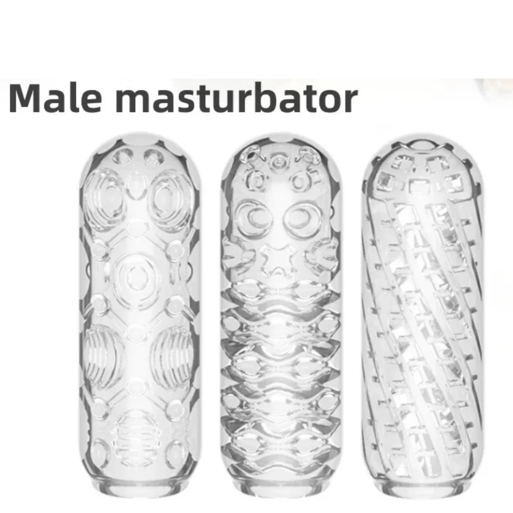 Transparent Male Masturbate Cup Simulated Soft Vagina Men Adult Endurance Exercise Adult Vacuum Aircraft Pocket Cup Male Sextoys view 2