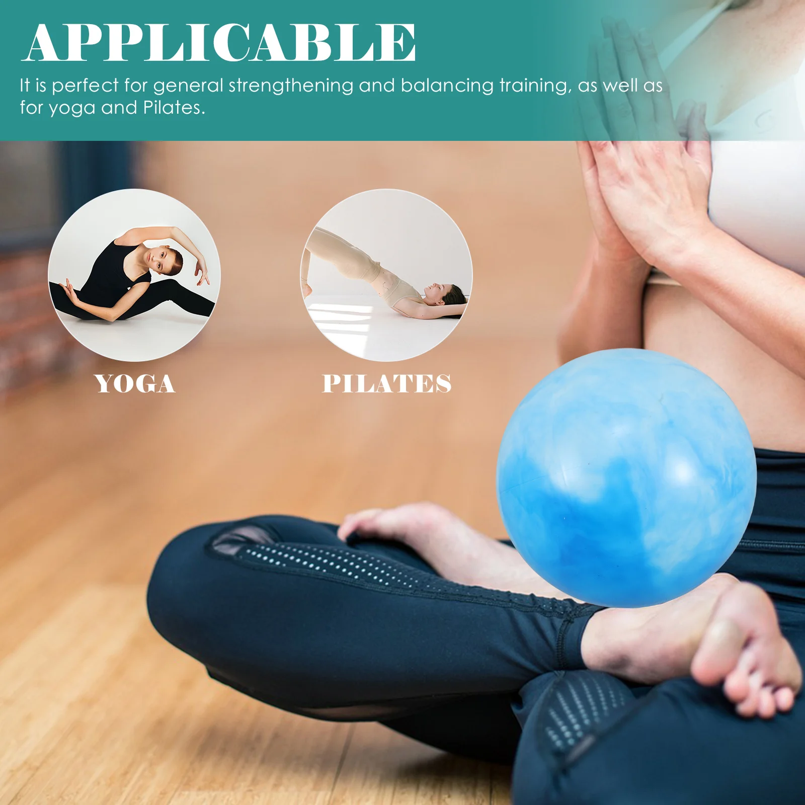 

Small Pilates 25 Cm Blue Anti Burst Fitness Equipment For Core Ab Toning Workout Home Gym Stretching Lightweight Portable