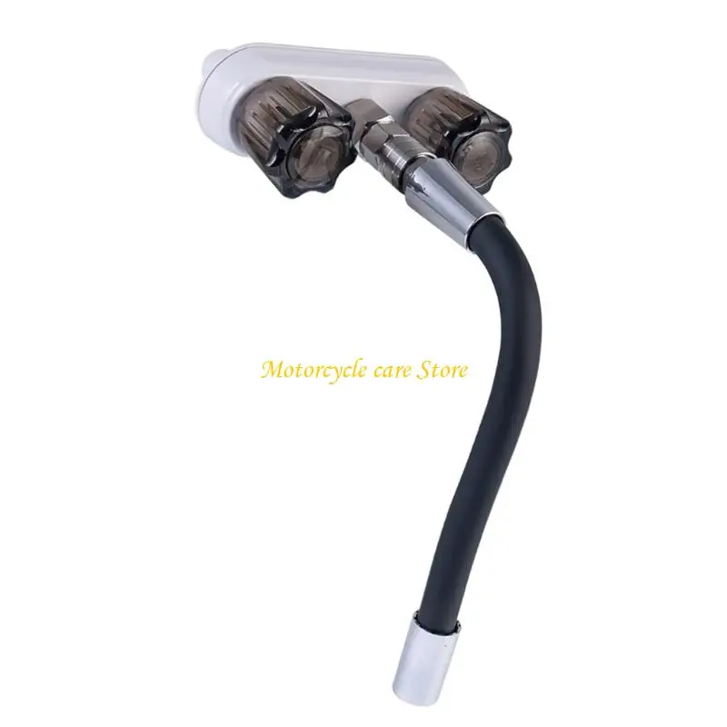 

U75F Fast Link Water Faucet Outdoor Shower Hose with Double Knob Control 3/4 Foot Bolted ABS