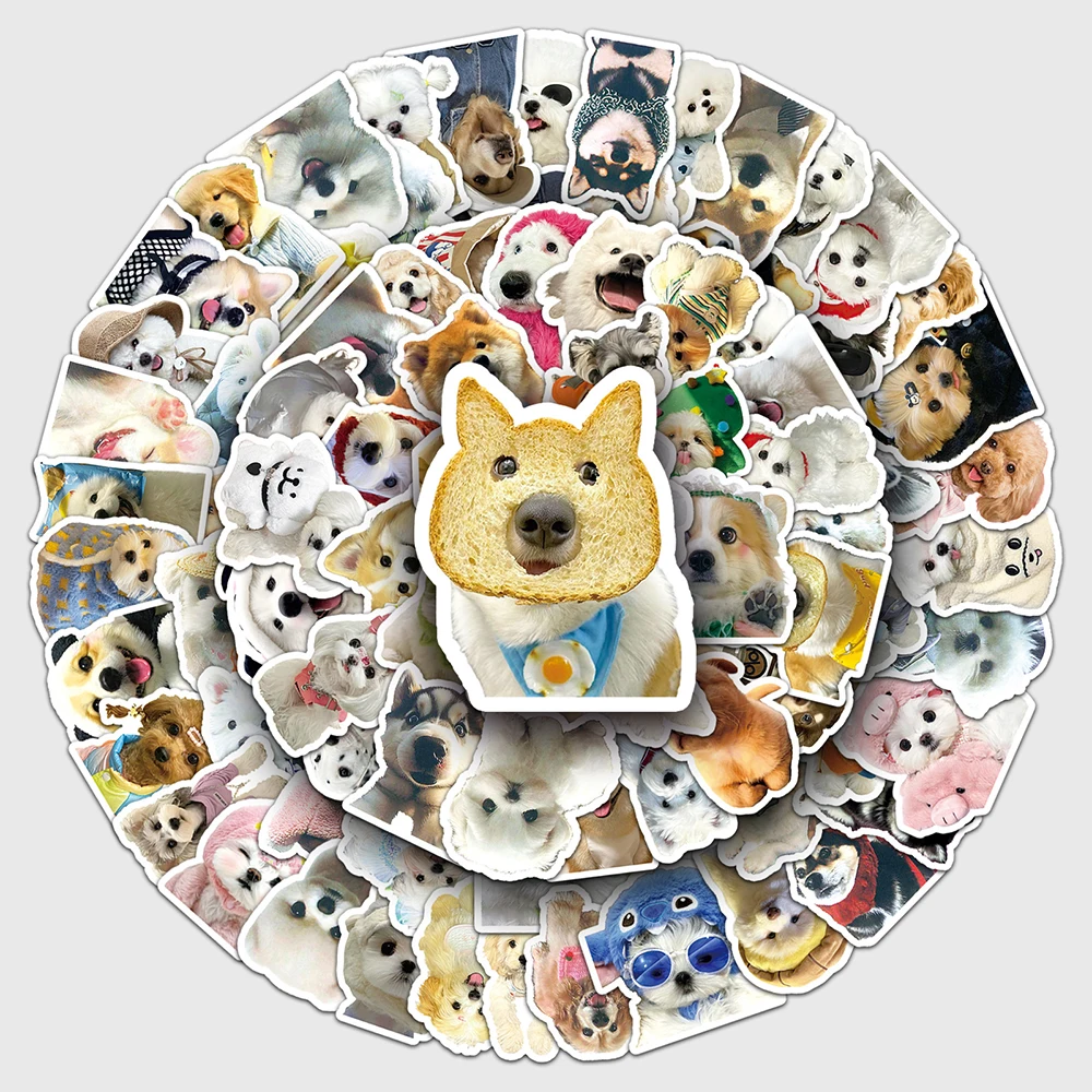 

10/30/50/100PCS Ins Style Cute Dog Bichon Shiba Inu Golden Retriever Cartoon Sticker Decoration DIY Phone Case Tablet Stickers