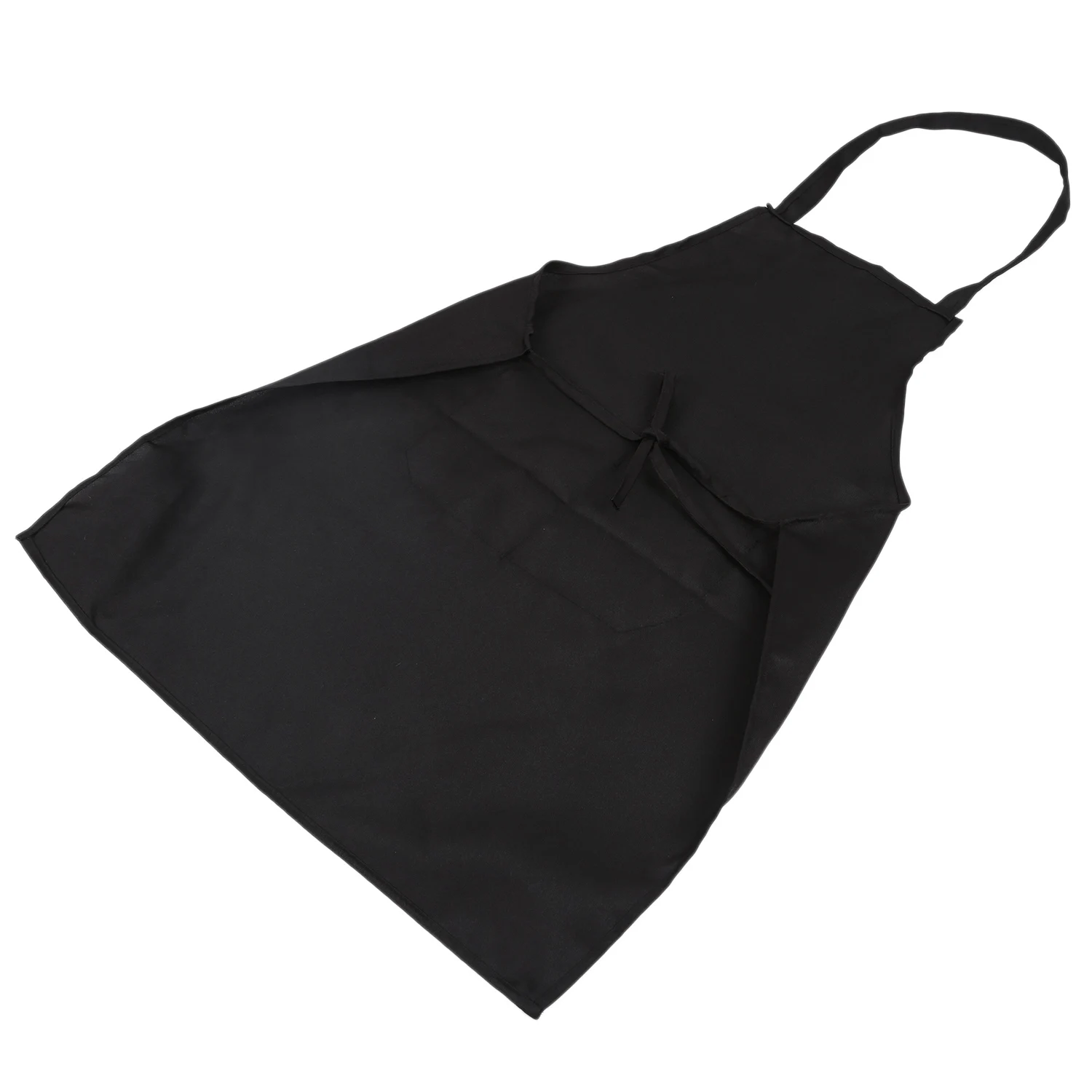 Unisex 2 Pocket Black Kitchen Apron Bib One Size in Medium