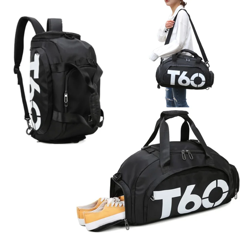 

Gym Bag with Shoes Compartment Travel Duffel Bag Water Resistant Weekender Bag for women and Men Lightweight Sports Backpack