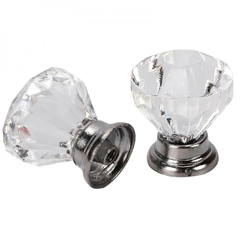 10 Stuks 30Mm Heldere Kristallen Kast Handvat Lade Nachtkastje Meubel Handvat Pull Knoppen Kits Deur Knoppen