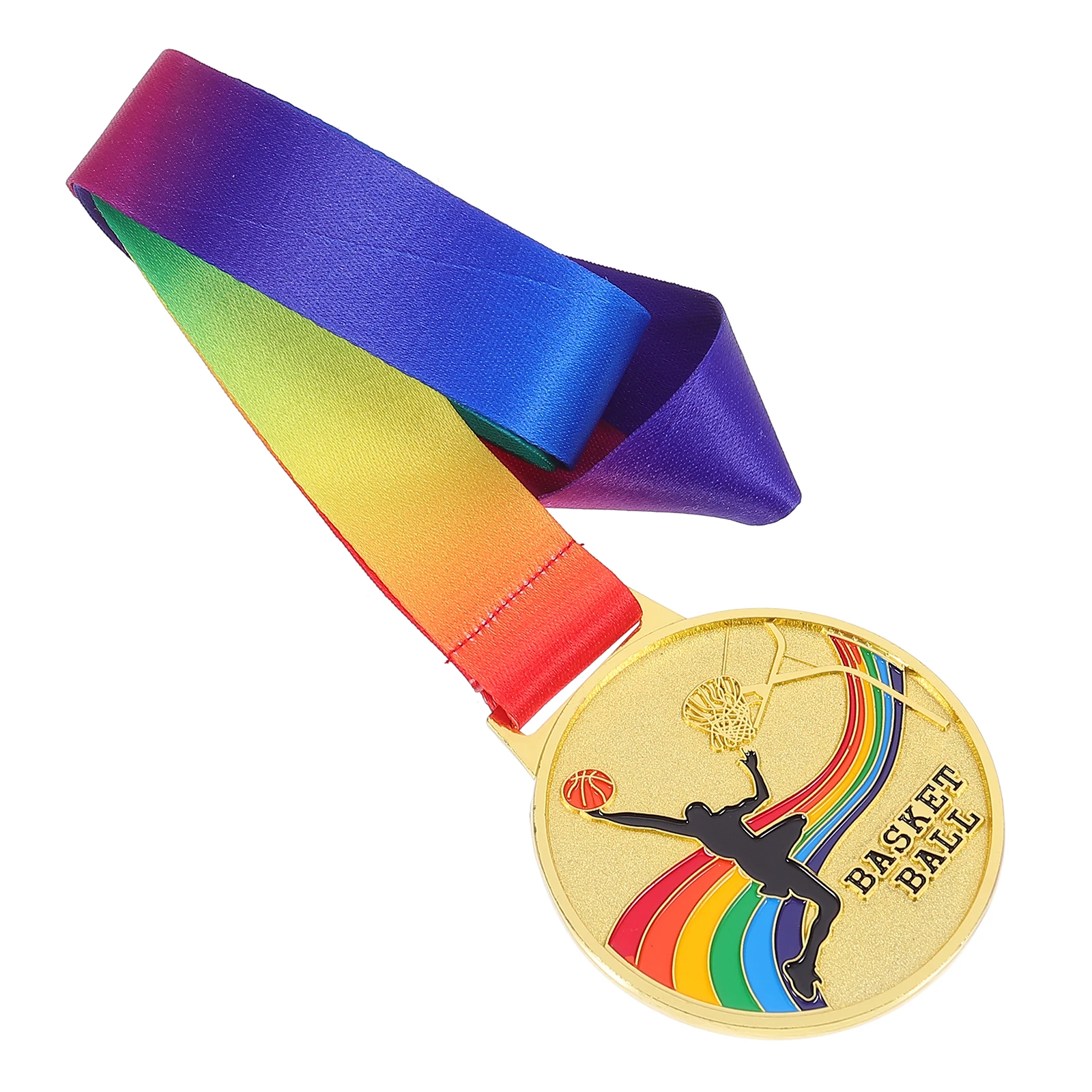 

2pcs Basketball Medal Gold Color High-Quality Durable Creative Sports Meet Awards Commemorative Toy Medals