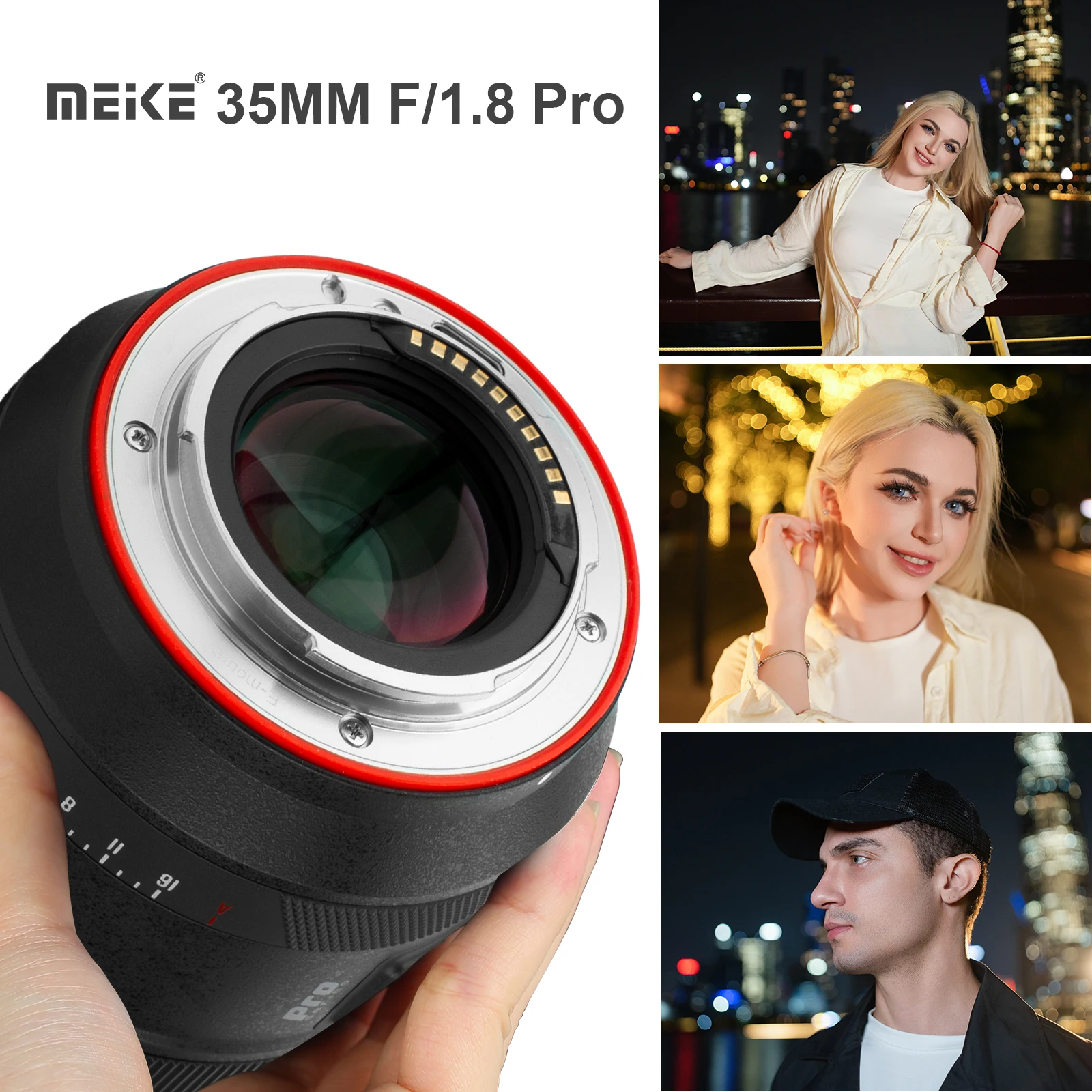 Meike  35mm F1.8 Wide Angle Auto Focus AF STM Full Frame High Resolution 8K Portrait Prime Lens Compatible with E/Z