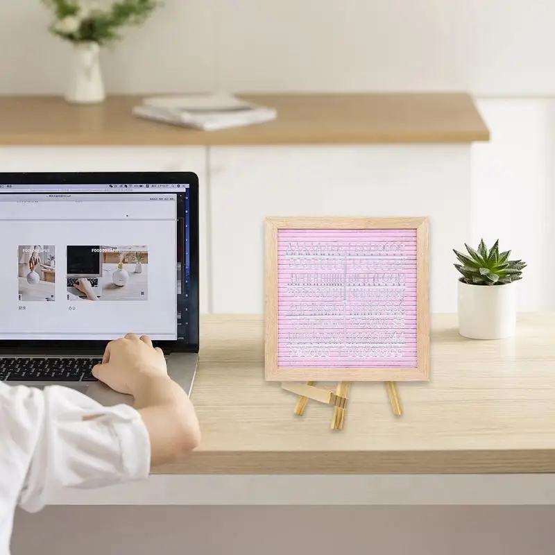 小さな木製のメッセージボード,ファッショナブルな木製の看板,家での仕事のための安定した看板,学校の初日の装飾