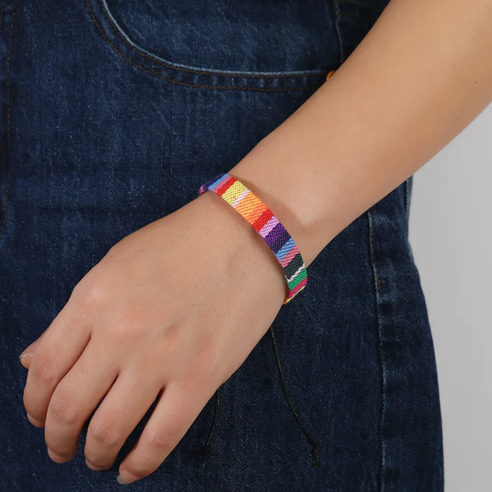12-teiliges Set bunter Nepal-Armbänder für Damen, ethnische Stoffarmbänder, geflochtene Seilarmbänder, Herrenarmbänder, Boho-Sommer-Schmuckaccessoires – Detail 15