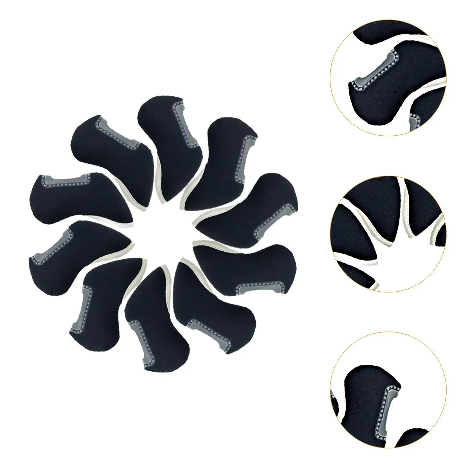 10Pcs Golf Iron Headcovers Professionals Fashion Golf Iron Head Protectors