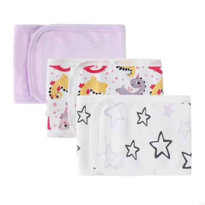 B2QD 3Pcs Children's Belly Guard Infant Bellyband 2-Layer Anti Cold Baby Navel Belt