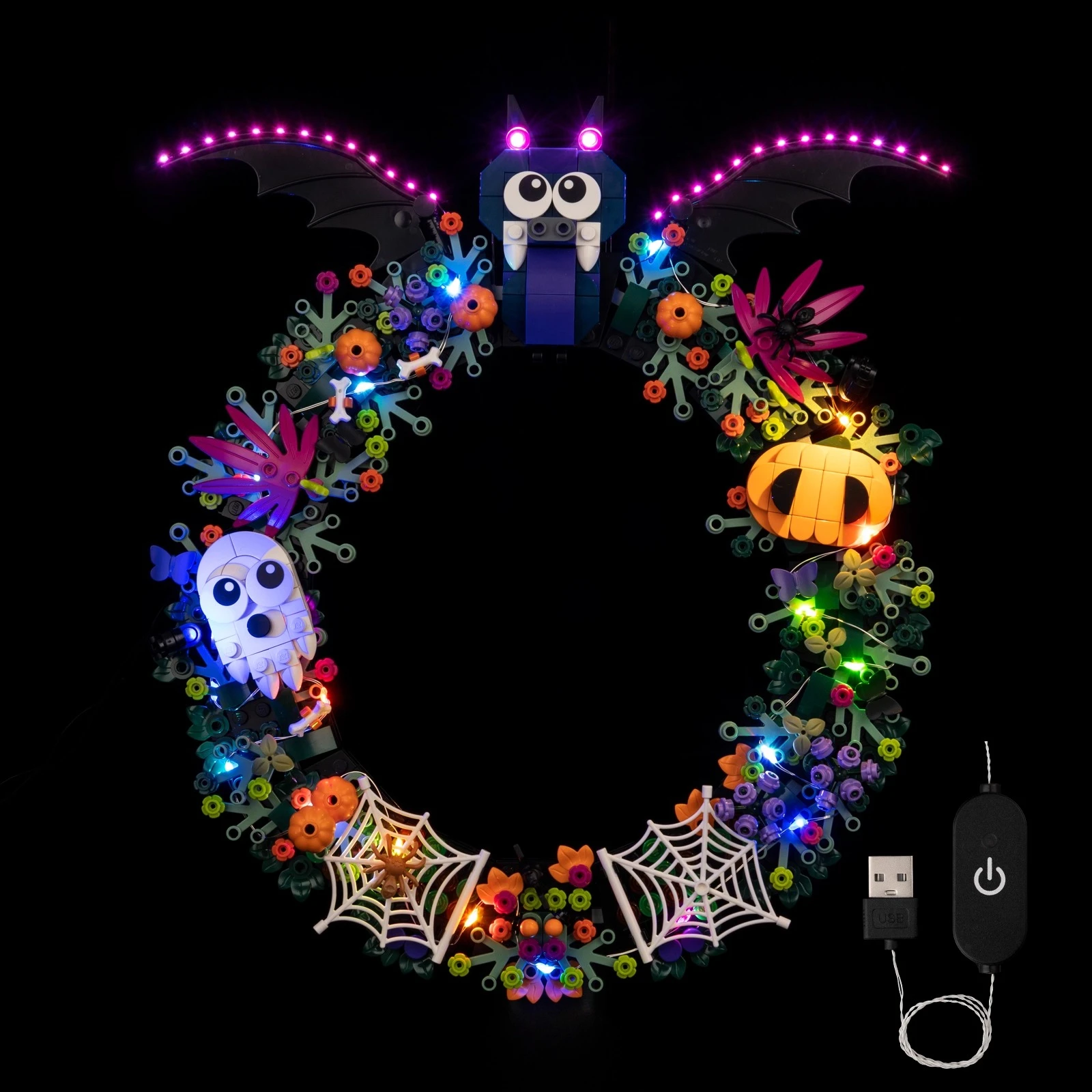 

Набор светодиодных светильников подходит для LEGO Хэллоуинский венок 40825, освещение в подарок (не включает строительные блоки)