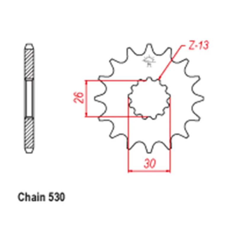 OZOEMPT 530-17T Motorcycle Front Sprocket Apply to 900 Trophy   1000 Daytona  