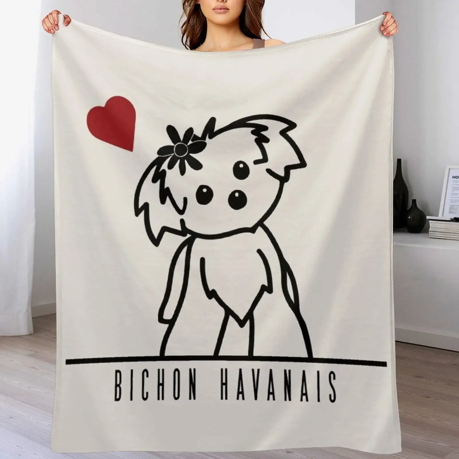 

BICHON HAVANAIS Throw Blanket Cozy Throw Blanket for Bed Sofa Chair