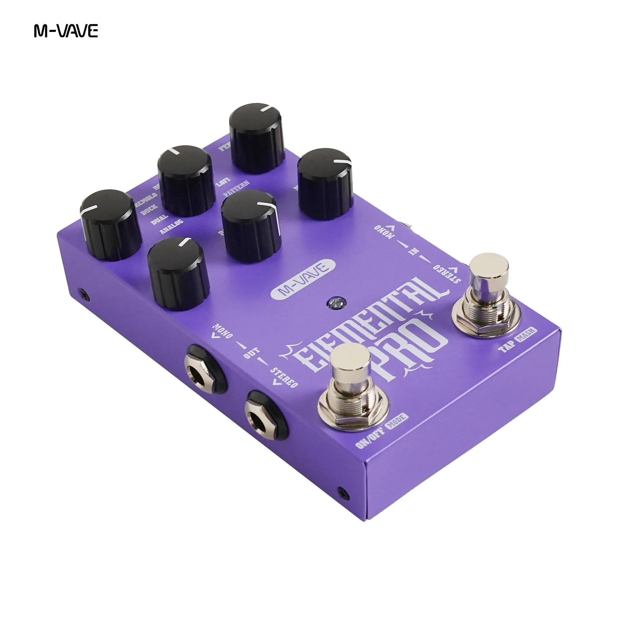 M-VAVE GALAXIA Reverb Digital Stereo Guitar Pedal 9 Delay 9 Reverb Sounds & ELEMENTAL PRO Delay Effect Pedal view 3