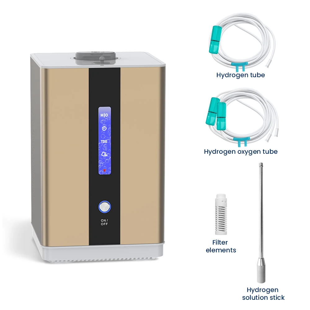 مولد الهيدروجين آلة استنشاق المياه عالية النقاء H2 جهاز استنشاق الهيدروجين المحمولة PEM التكنولوجيا آلة استنشاق الهيدروجين