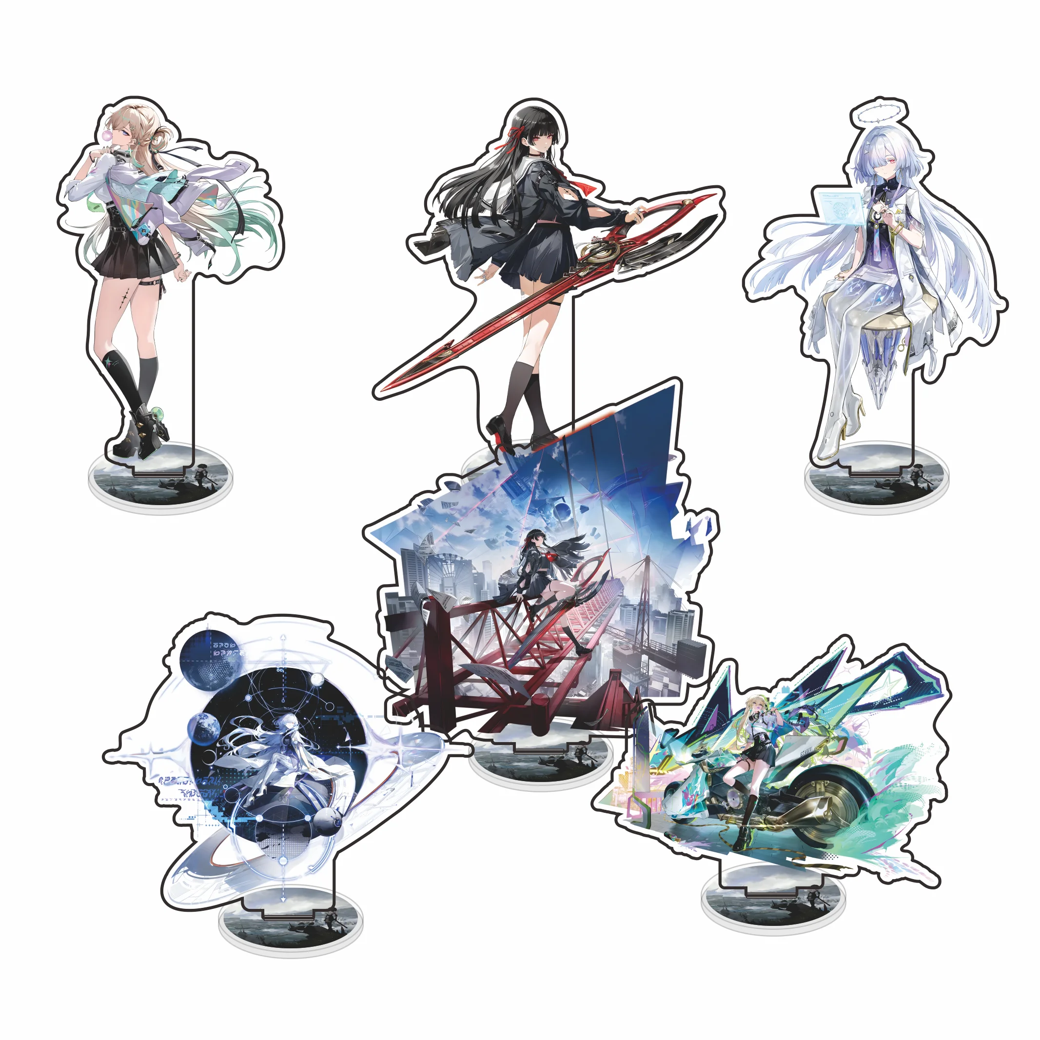 

Game Wuthering Waves Qiuyuan Augusta Iuuk Mornye Figure Stand Galbrena Model Plate Key Chan Acrylic Standing Anime Fans gifts