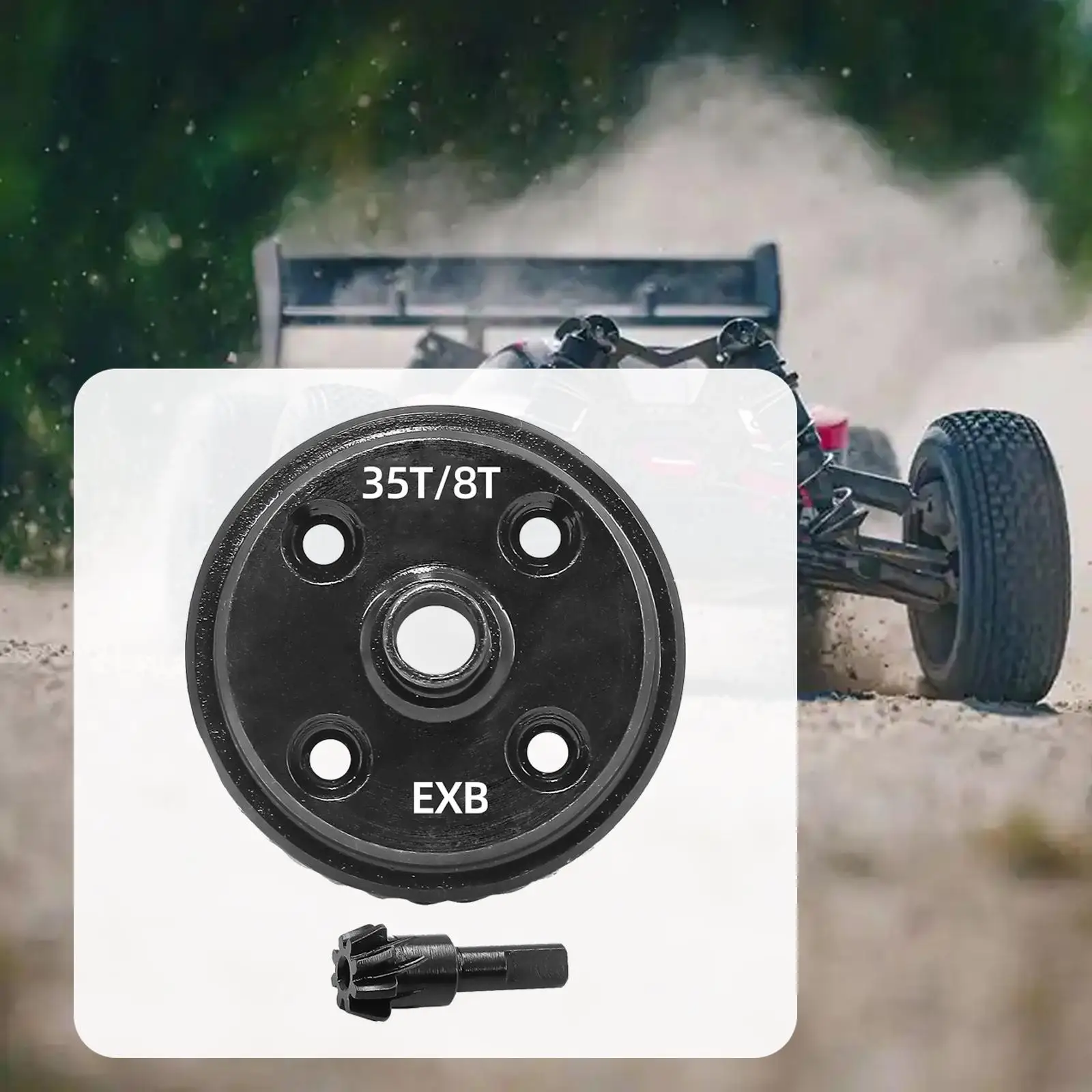 

Diff RC Car Bevel Gear Alloy Steel Professional Repair Parts Attachment Sturdy 35T and 8T Black for 1/8 Kraton Exb