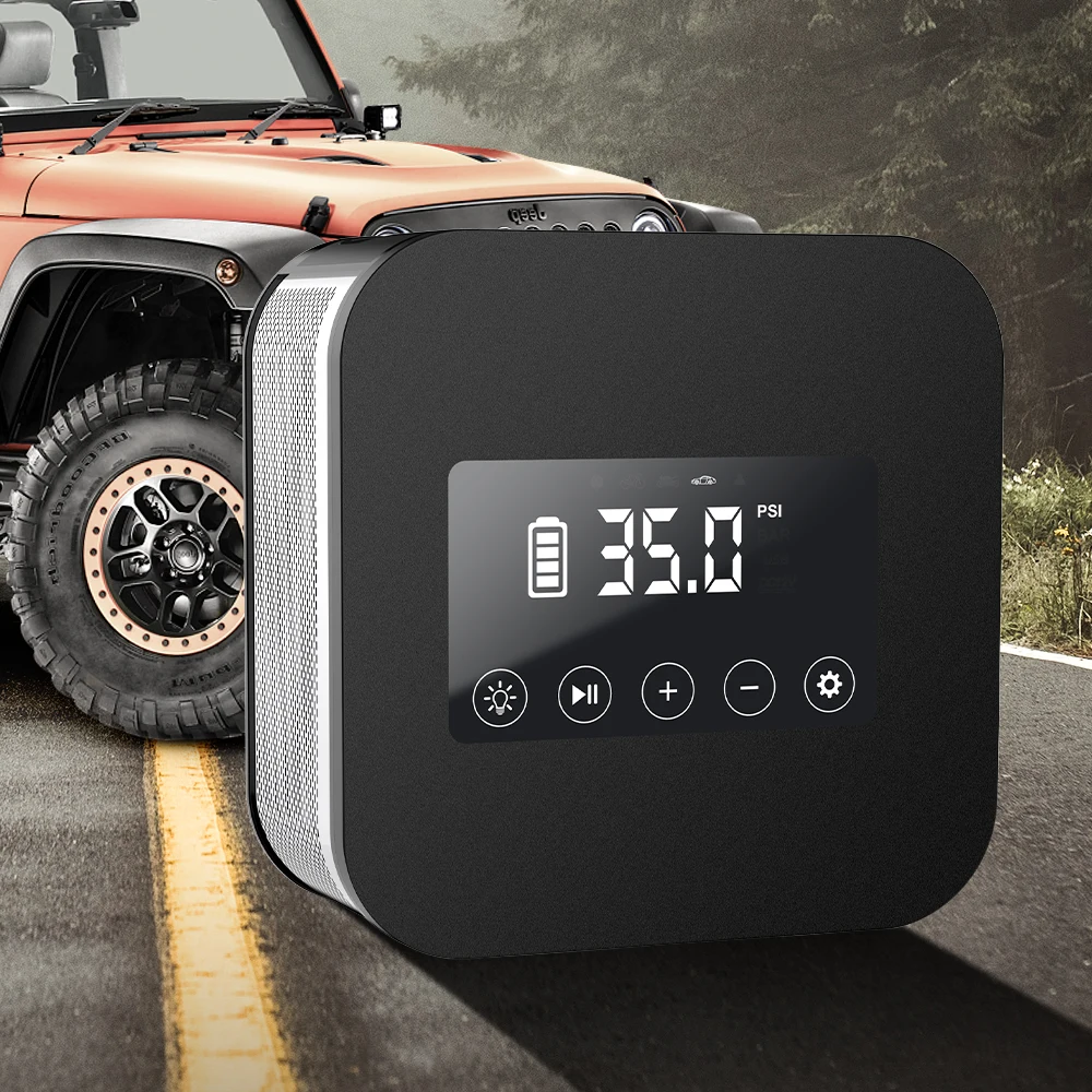 

Portable Air Compressor Pump Tire Inflator Electric Wireless For Car Bicycle Road Pickup Truck Tyre Pressure Inflation