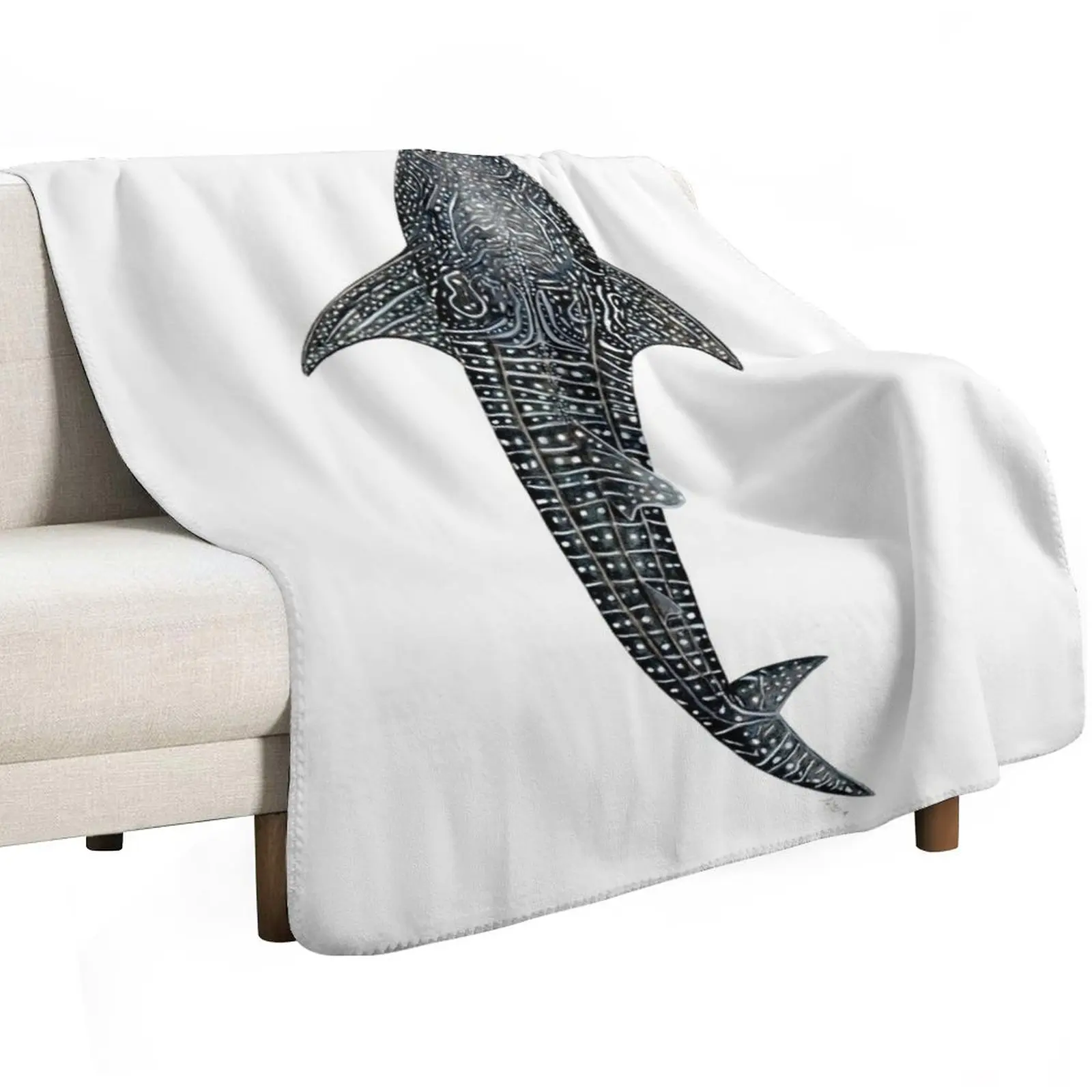 Whale shark for divers, shark lovers and fishermen Throw Blanket Flannel halloween Decorative Sofa Retros Sofa Throw Blankets