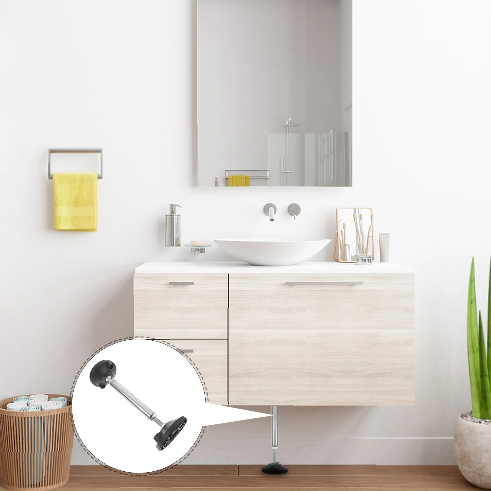 

1pc Adjustable Telescopic Support Rod 23-37Cm For Undermount Sink Cabinet Installation Heavy Duty Bathroom Kitchen Cabinet