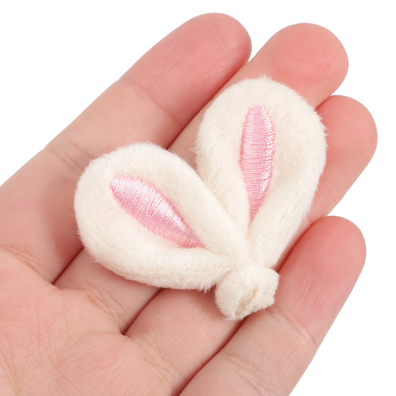 20 Pcs Bunny Ear Hair Clip Adorable DIY Charm Kids Women Pins Decor Girl Stuffed Animals Creative Rabbit Puppy Jewelry DIY Craft