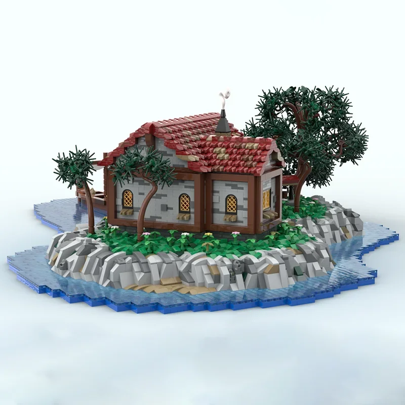 City Street View Moc Building Blocks Modular Greenhaven Island Bricks Model DIY Assembly Construction Toy Holiday Birthday Gifts