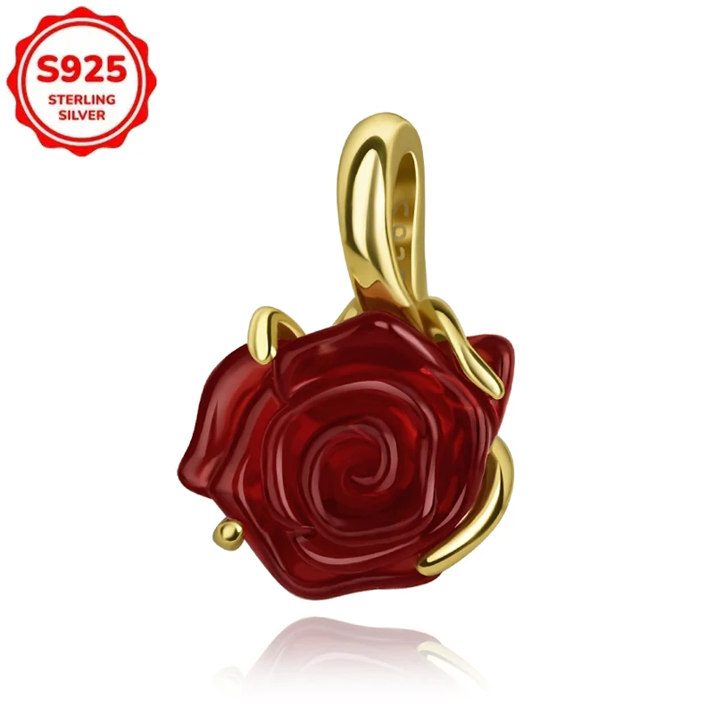 925 Sterling Silber Charms Bunte Emaille Schmetterling Plumeria Blume Sonne Mond Stern Anhänger Perlen Damen Armband DIY Schmuck Geschenk