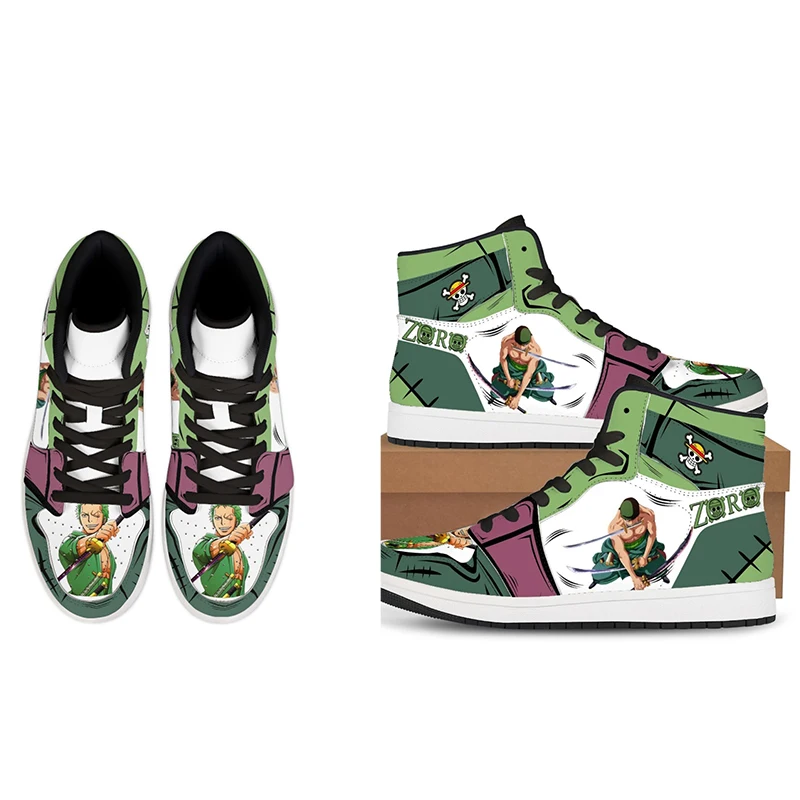 

ONE PIECE custom shoes high-top casual repair sports shoes basketball shoes anime couple shoes Roronoa Zoro holiday gift shoes