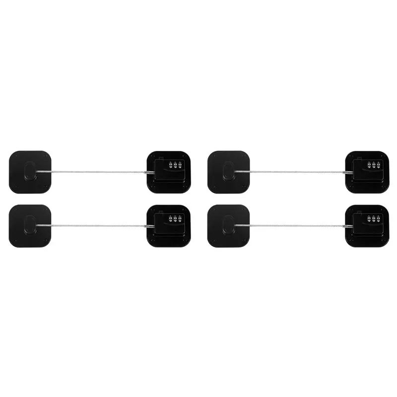 

ABZZ-Замок для холодильника, кодовый замок для шкафов на холодильник, ящиков, сверхмощный замок для холодильника, предохранительный замок, упаковка из 4 шт.