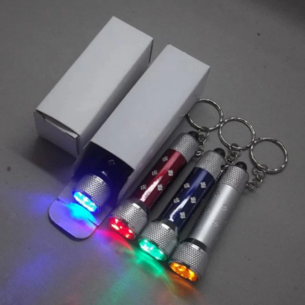 5LED Mini Flashlight Keychain Light Outdoor Camping Hiking Walking Portable Pocket Hand Torch Aluminum Alloy LED Flashlight