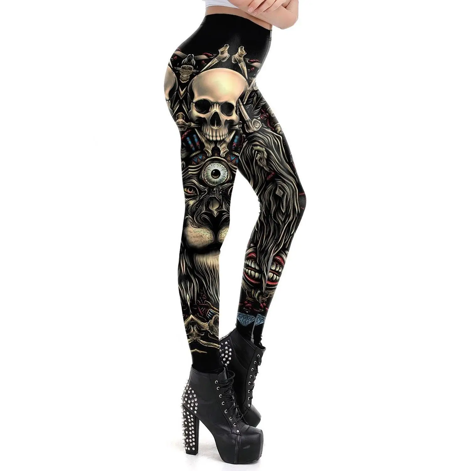 Loween المرأة اليوغا طماق ضيق ليتل القدم تصميم قاعدة طبقة السراويل بعقب رفع وظيفة ألياف البوليستر تسع قطع السراويل