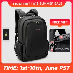 Tigernu Travel Backpacks Vacuum Backpack 14 15.6 17.3inch Laptop Backpack For School Backpack Men Schoolbag Compression Backpack