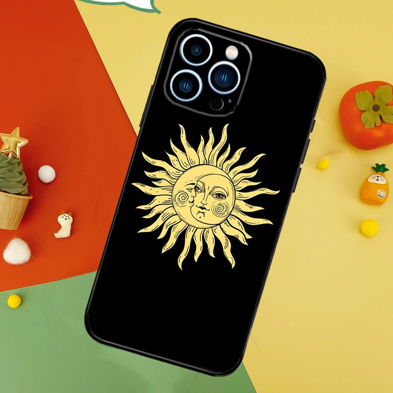 Sun Moons Star Signs Celestial Phone Case For iPhone 17 Pro Max 16 15 14 12 11 13 Pro Max Plus 12 13 Mini 16e 17 Air Cover