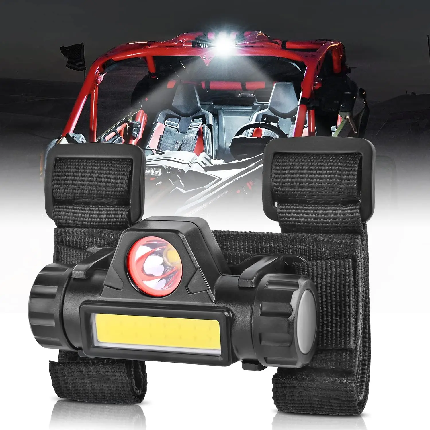 Nilight UTV Dome Light Universal 1.5”-2.0” LED Interior Spot Flood Combo Beam LED Lights for UTVs ATVs Can-Am Polaris RZR Dune