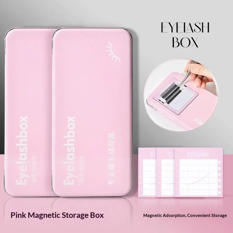 1 Set Professional Lash Organizer Case Portable Magnetic Storage Box For Eyelash With Display Palette Tray Space Saving
