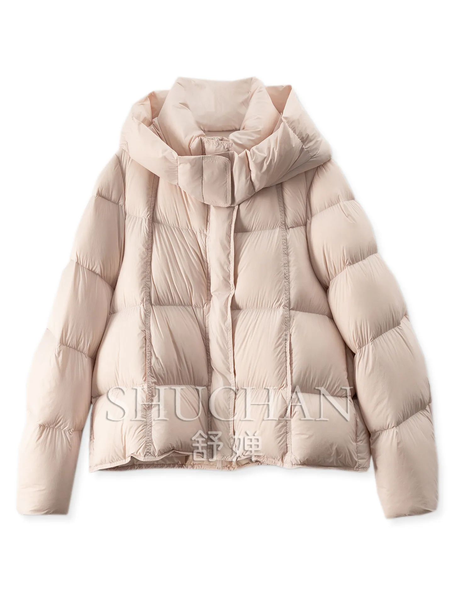 Light Warm Puff Legal Samsung 90% White Duck Down Turtle Back Design Hooded Down Jacket E191