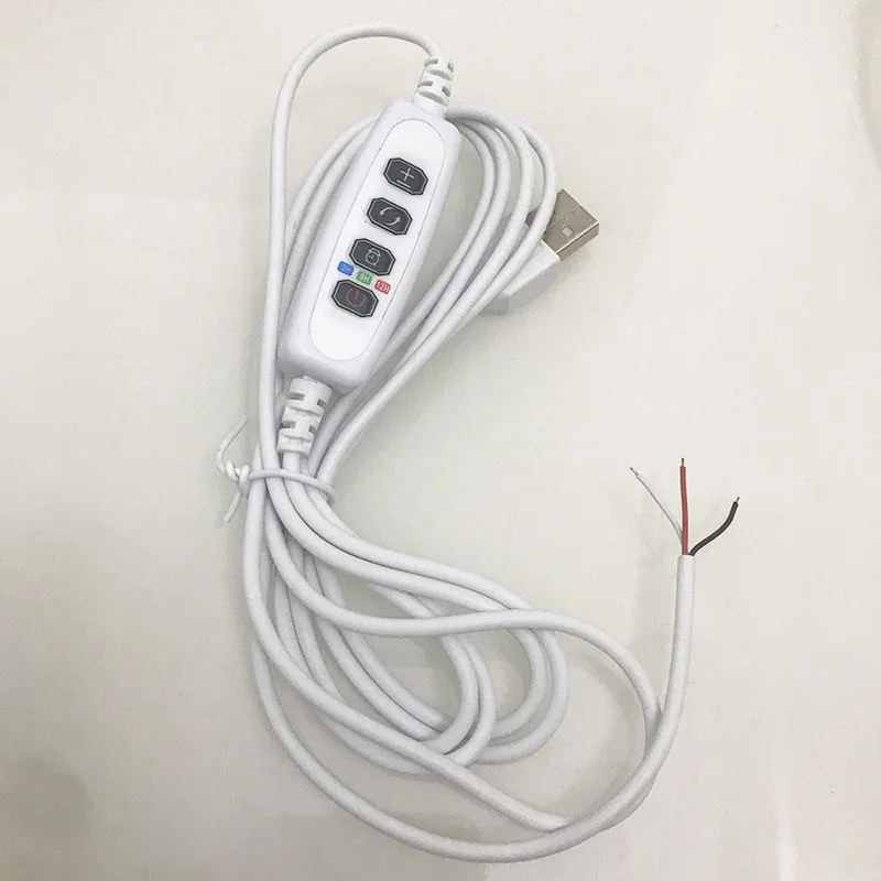 1/15PCS DC5V USB LED 10W two-Color Light Board with Timing Dimmable Cable for Night Light Plant Light
