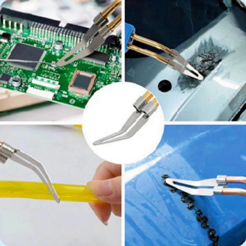 2PCS Smooth Head Adjustable Soldering Repair Iron Smooth Head 45 Degree Elbow Design For A Variety Of Welding Tools