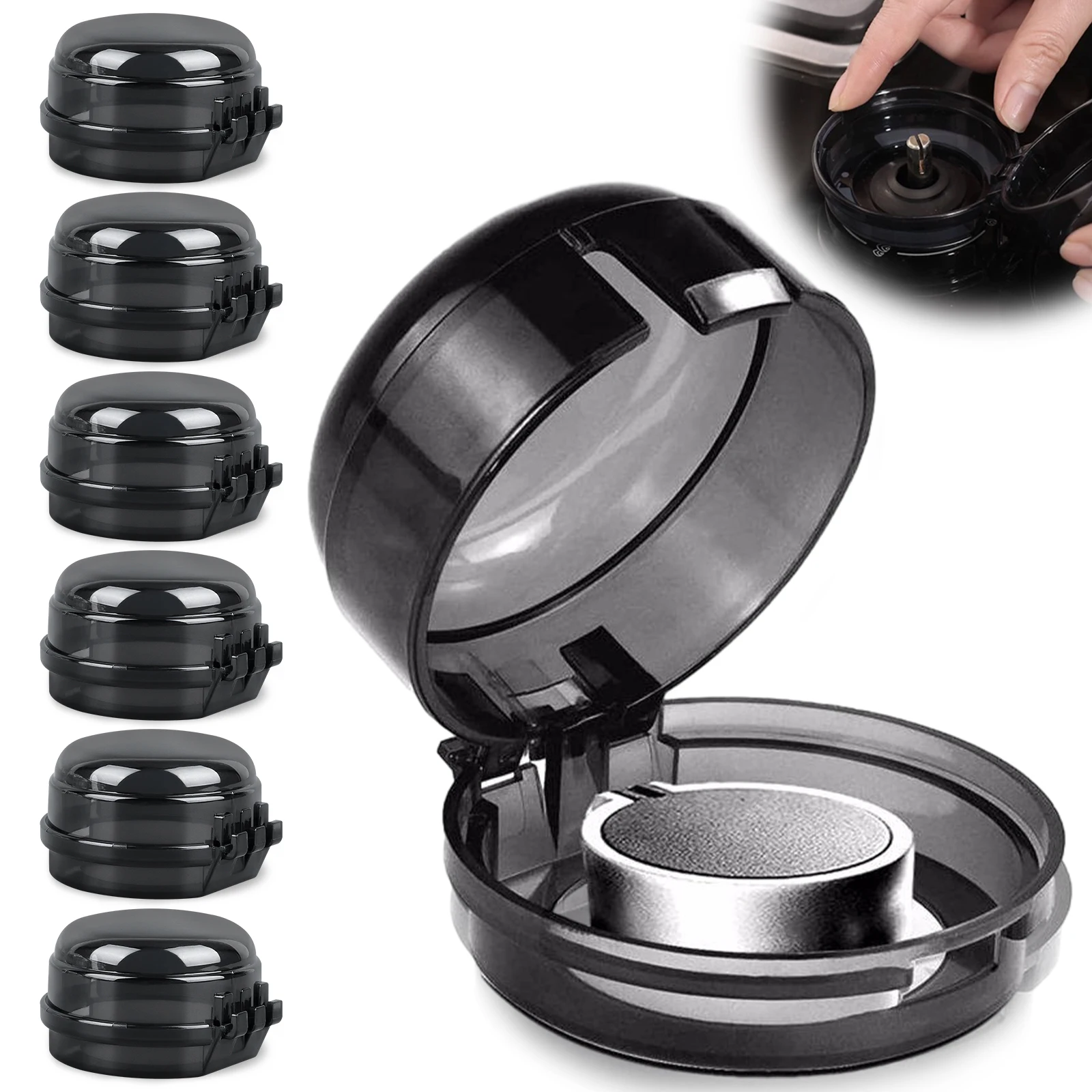 

6PCS Gas Stove Knob Cover Child Safety Plastic Kitchen Guards Gas Oven Lock Protectors Anti-dirty Non-slip Baby Safety Lock