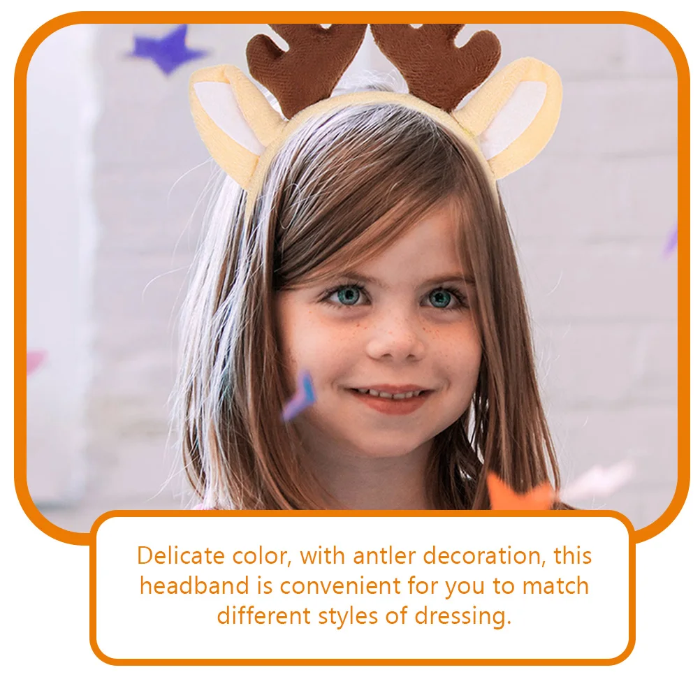 

4Pcs Deer Horns Headband Christmas Antler Cute Hair Accessories for Party Xmas Decorative Women Girls Christmas Antler Headband