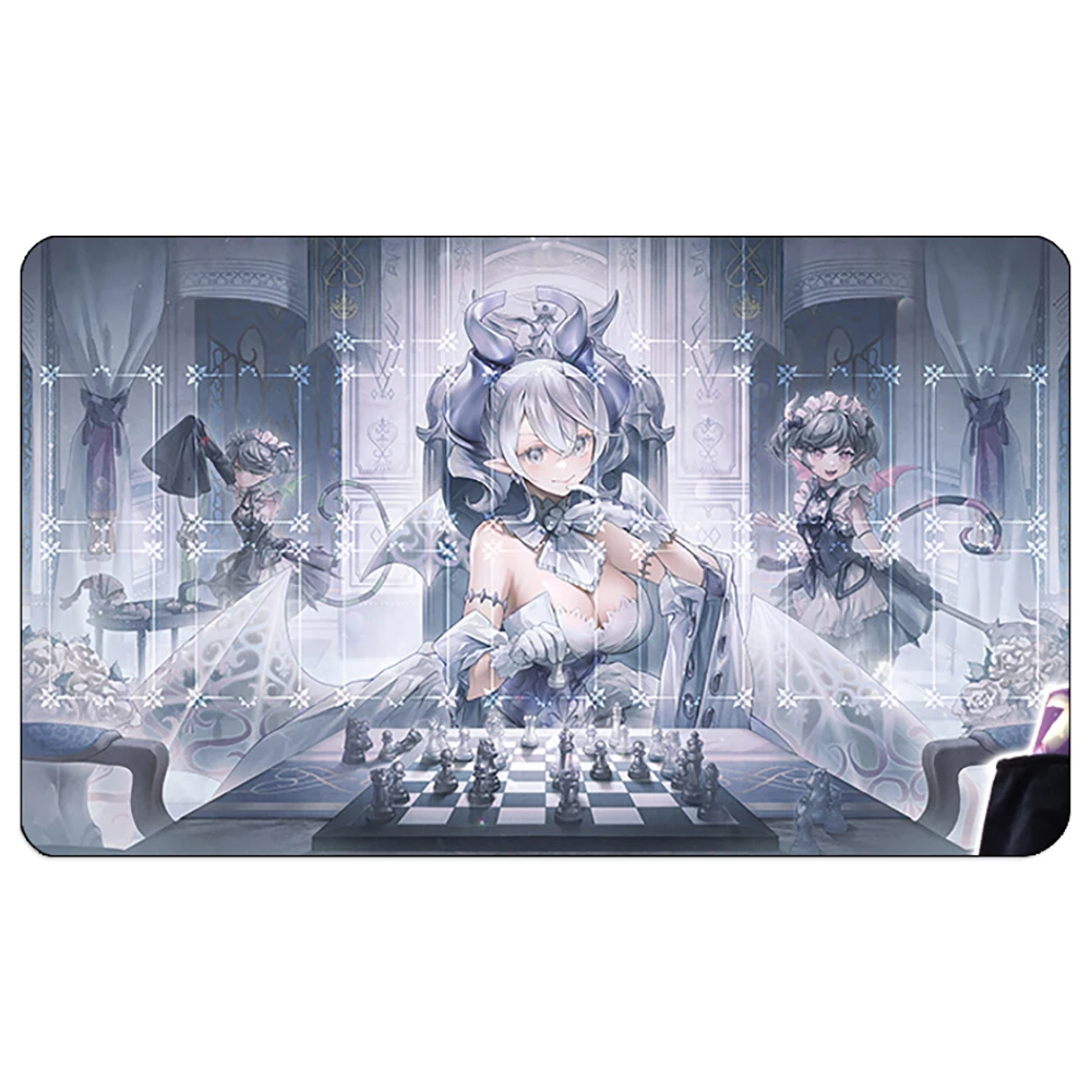 

2mm No-Stitched Edges YGO Labrynth of The Silver Castle Foil Holographic Shinny Holo Playmat Collect Game Mat Pad Storage Bag